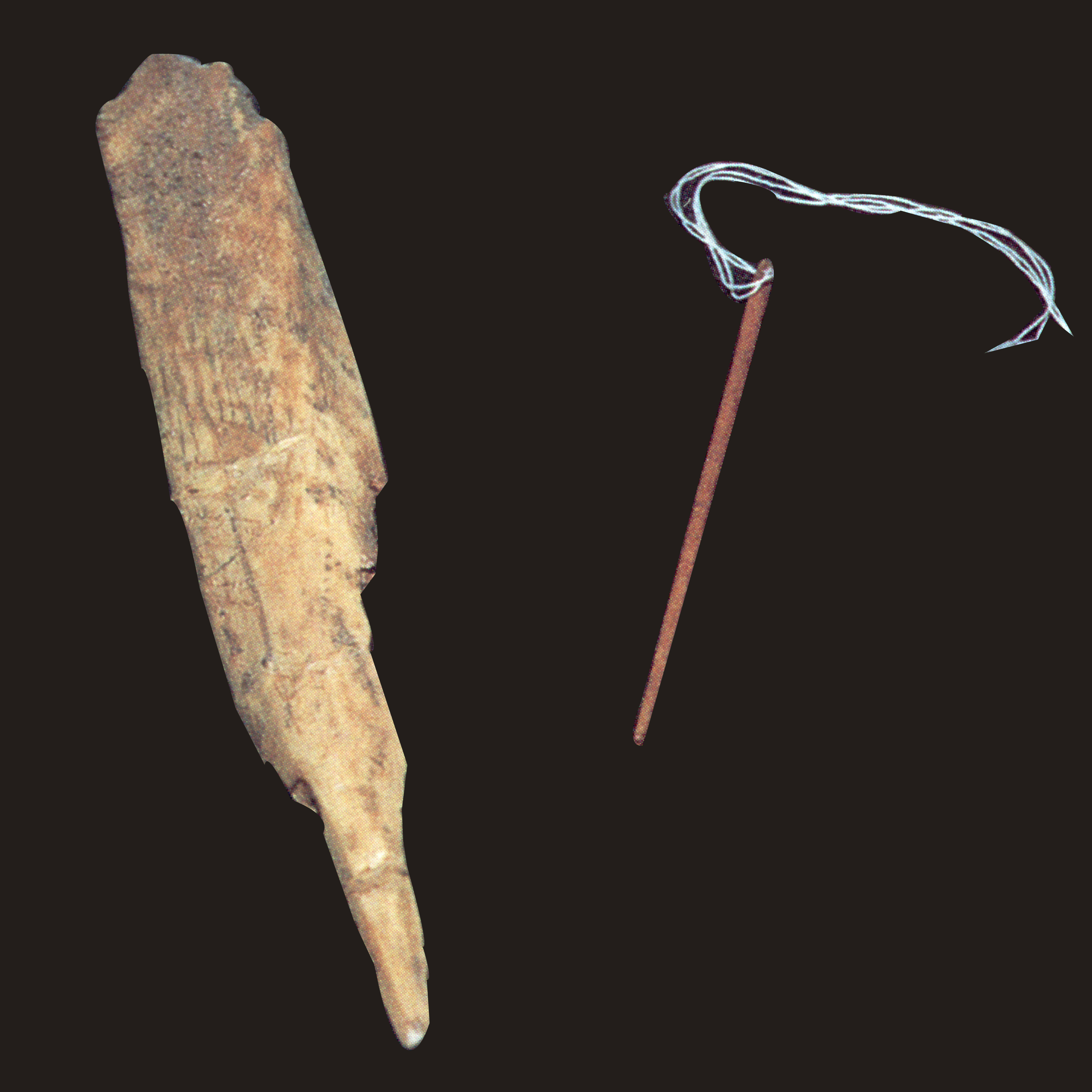 骨针、骨锥（仿制品）